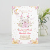 Princesse et Château Thème Baby shower Invitation (Debout devant)