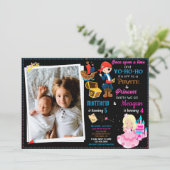Princesse et Pirate invitation à l'anniversaire De (Debout devant)