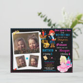 Princesse et Pirate invitation à l'anniversaire De (Debout devant)