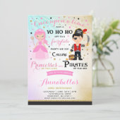 Princesse Et Pirate Invitation Anniversaire (Debout devant)