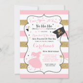 Princesse Et Pirate Invitation Anniversaire (Devant)