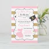 Princesse Et Pirate Invitation Anniversaire (Debout devant)