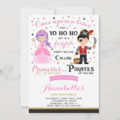 Princesse Et Pirate Invitation Anniversaire (Devant)