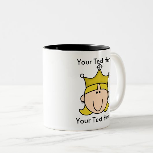 Princesse faite sur commande Blonde Mug (Devant droit)