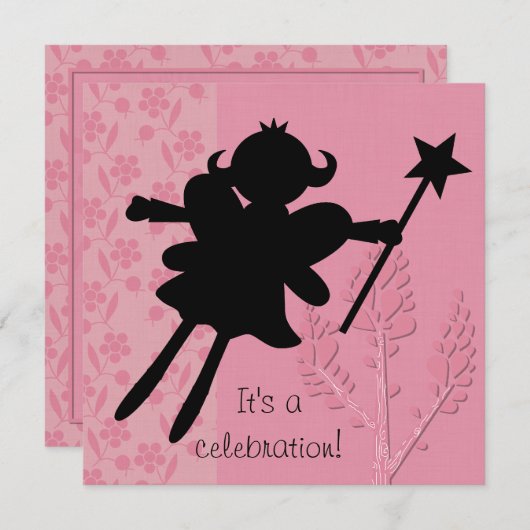 Princesse féerique Birthday Invitation de (Devant / Derrière)