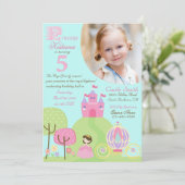 Princesse Fifth Birthday Invitation de conte de (Debout devant)