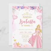 princesse Fille anniversaire Invitation (Devant)