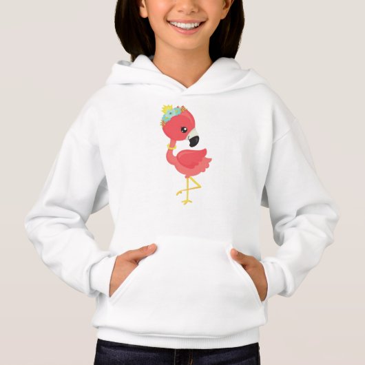 Princesse Flamant rose, Fleurs, Couronne, Mignonne (Devant)