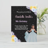 Princesse Florale violette jaune Invitations d'ann (Debout devant)