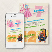 Princesse Gamer Joint Invitation d'anniversaire
