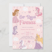 Princesse Invitation Anniversaire Cinq. Petite pri (Devant)