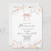Princesse invitation anniversaire, invitation arc  (Devant)