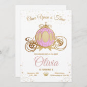 Princesse Invitation Anniversaire Petite Princesse (Devant / Derrière)