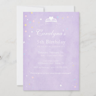 Princesse Invitation Anniversaire Poussière Fée Vi