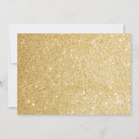 Princesse Invitation Anniversaire Rose & Or (Dos)