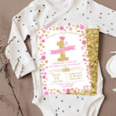 Princesse Invitation Anniversaire Rose & Or