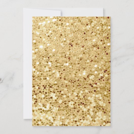 Princesse Invitation Anniversaire Rose & Or (Dos)