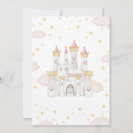 Princesse Invitation d'anniversaire une fois (Dos)