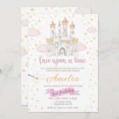 Princesse Invitation d'anniversaire une fois (Devant / Derrière)