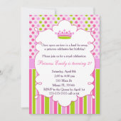 Princesse Invitation Fille fête d'anniversaire Ros (Devant)