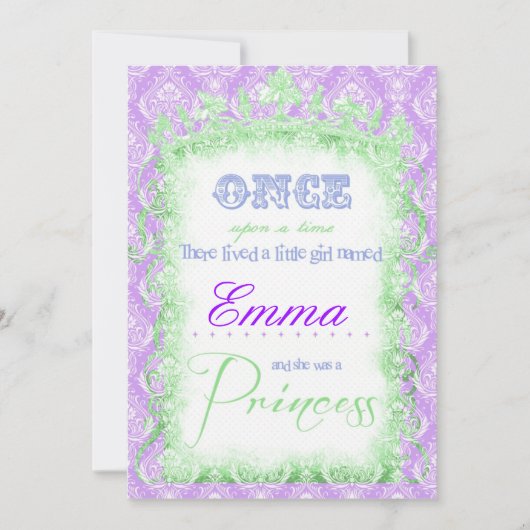 Princesse Invitations de grenouille (Devant)