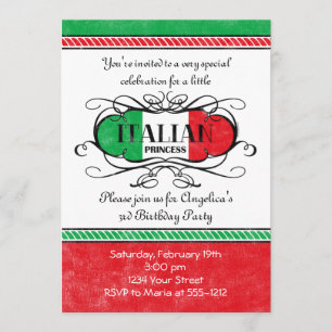 Princesse italienne Party Invitation