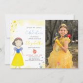 Princesse Jaune Invitation D'Anniversaire Avec Pho (Devant)