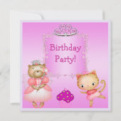 Princesse Kitty et Princess Bear Invitations (Dos)