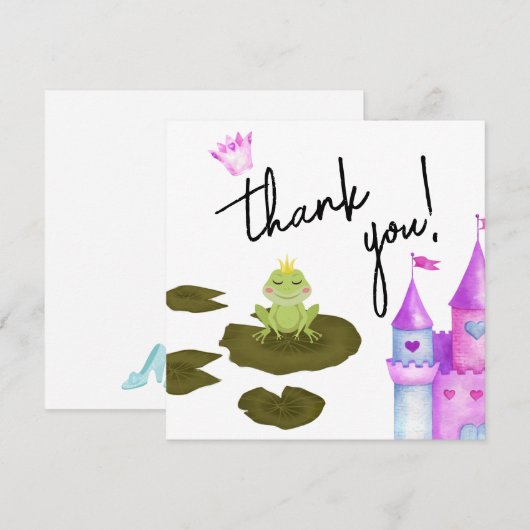 Princesse + La Grenouille -Couleur- Couples Carte  (Devant / Derrière)