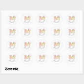Princesse + La Grenouille - Couleur - Sticker de p (Feuille)