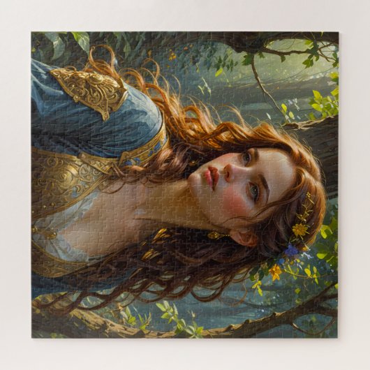 Princesse marchant dans les jardins Jigsaw Puzzle (Horizontal)