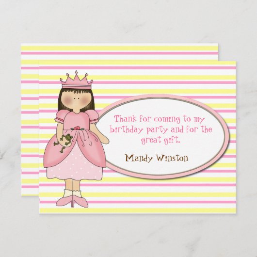 Princesse Merci Cartes (Devant / Derrière)