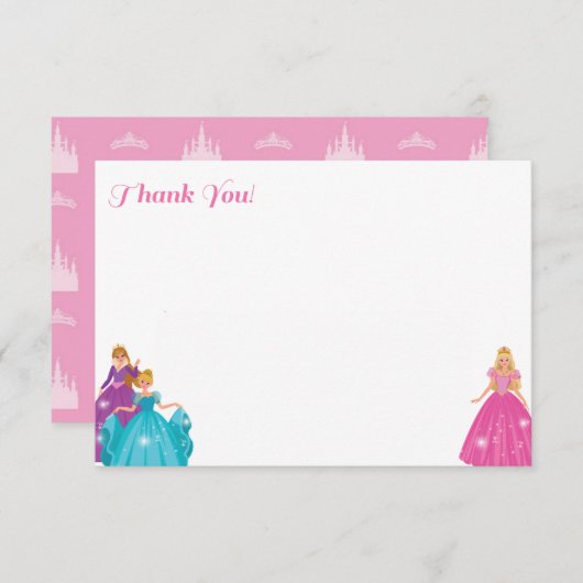 Princesse - Merci Flat Cards (Devant / Derrière)