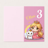 princesse mignonne personnalisable avec chat blanc (Outside Unfolded)