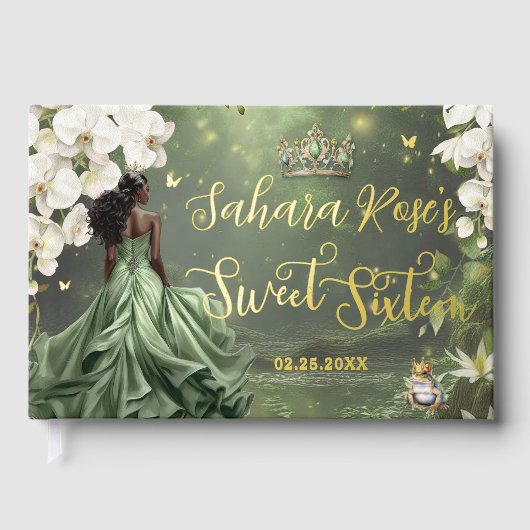 Princesse noire et grenouille Sage Robe verte Swee (Recto)