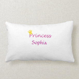 Princesse Nom personnalisé Lumbar Coussin