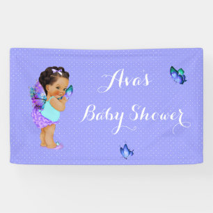 Princesse Papillon Bébé Fille Bannière Lavande Vio