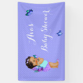 Princesse Papillon Bébé Fille Bannière Lavande Vio (Vertical)