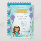 Princesse Party Invitation (de sirène latin 5x7) (Devant / Derrière)