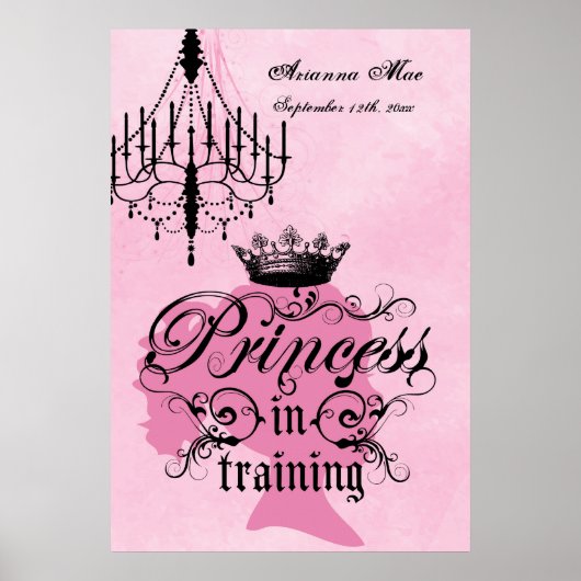 Princesse personnalisée en formation Poster (Devant)