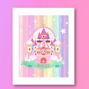 Princesse personnalisée Impression, affiche murale