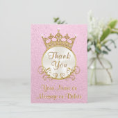 Princesse Personnalisée Rose Merci Cartes (Debout devant)