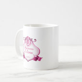 Princesse personnalisée tasse rose avec le nom (Devant gauche)
