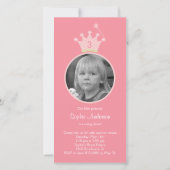 Princesse Photo Anniversaire Fête Invitation (Devant)