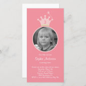Princesse Photo Anniversaire Fête Invitation (Devant / Derrière)