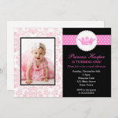 Princesse Photo Invitations d'anniversaire (Devant / Derrière)