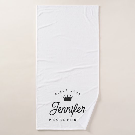 Princesse Pilates Simple Moderne Chic (Serviette de bain)