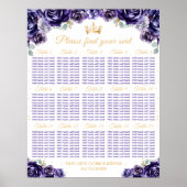 Princesse pourpre Quinceañera 15 Tableau de siège (Devant)