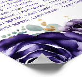 Princesse pourpre Quinceañera 15 Tableau de siège (Coin)