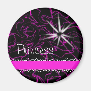 Princesse Purple Marble Bling Magnet